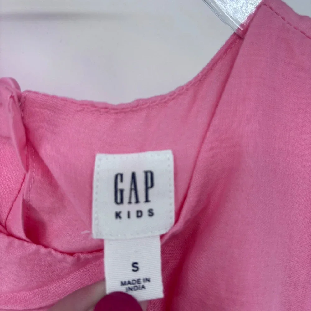 GAP Girls Pink Sleeveless Dress Cutout Eyelet Hem Summer Party‎ Casual